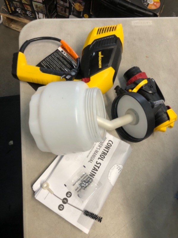 Photo 2 of *possibly USED*
*MISSING liners*
Wagner Control Stainer 350 HVLP Handheld Sprayer