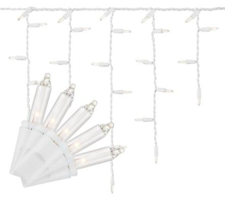 Photo 1 of *mini icicle lights NONFUNCTIONING*
Home Accents Holiday 300-Light Clear Incandescent Mini Icicle Lights and 7.5 ft. x 8 in. 150-Light Warm White Ribbon LED Net Lights
