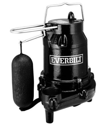 Photo 1 of *USED*
Everbilt 1/2 HP Cast Iron Sump Pump