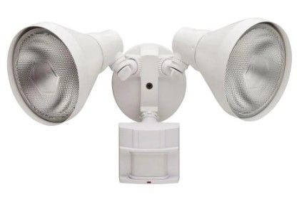 Photo 1 of *light bulbs NOT included* 
Defiant 180 Degree White Motion-Sensing Outdoor Security-Light