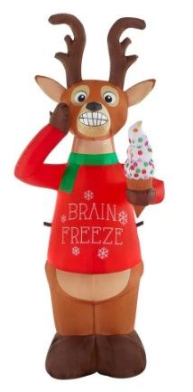 Photo 1 of *USED*
Home Accents Holiday 6 ft Pre-Lit LED Animated Airblown Shivering Reindeer Christmas Inflatable