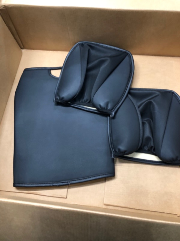 Photo 3 of *MISSING a piece*
LUCKYMAN CLUB D03-ZGJ Seat Covers Fit for 2007-2022 Ram 1500/2500/3500 Crew/Quad/Double/Regular/Mega Cab Trucks with Waterproof Faux Leather with Center Console Cover (Front Set, Black 2 pcs)
