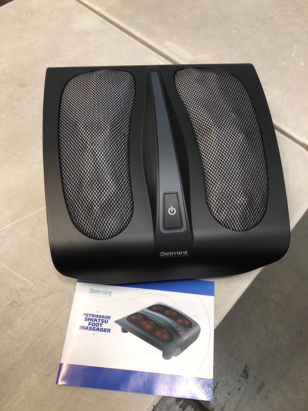 Photo 2 of *NOT tested, MISSING power cord* 
Belmint 18-Node Deep Kneading Shiatsu Foot Massager
