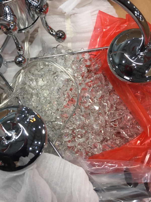 Photo 1 of *previously opened*
*UNKNOWN what/ if anything is MISSING*
Home Decorators Collection Calisitti 6-Light Polished Chrome Chandelier with K9 Crystal Dangles