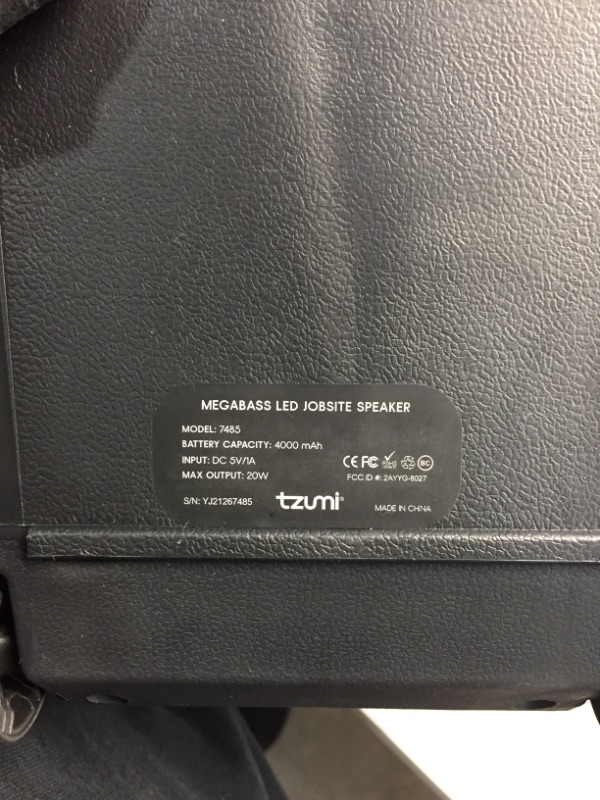 Photo 5 of *USED*
Tzumi Megabass LED Jobsite Speaker