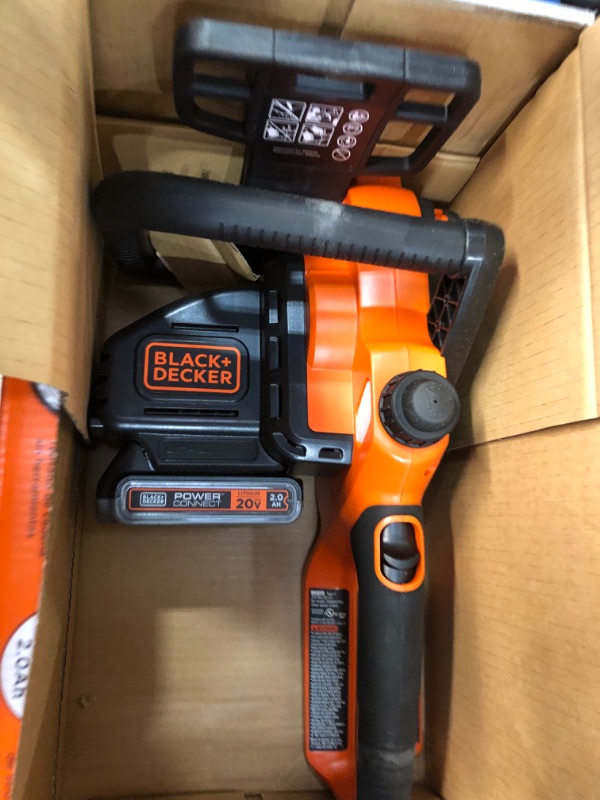 Photo 3 of BLACK+DECKER 20V MAX Cordless Chainsaw, 10-Inch (LCS1020)