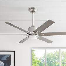 Photo 1 of 
Kensgrove 54 in. Integrated LED Brushed Nickel Ceiling Fan with Light and Remote Control
