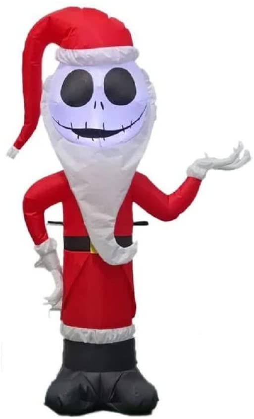 Photo 1 of *USED*
4 ft Pre-Lit LED Airblown Disney Jack Skellington as Santa Christmas Inflatable