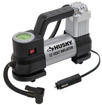 Photo 1 of *MISSING attachment pieces* 
Husky 12-Volt Inflator