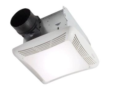 Photo 1 of *SEE last picture for damage*
Broan-NuTone 80 CFM Ceiling Bathroom Exhaust Fan with Light