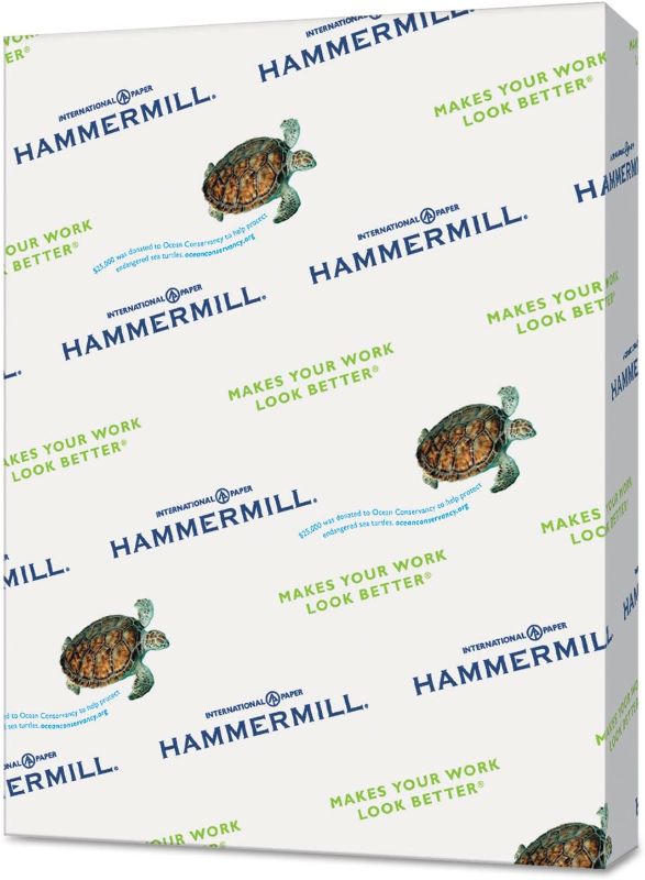 Photo 1 of Hammermill 168030 Recycled Colored Paper, 20Lb, 8-1/2 X 11, Cream, 500 Sheets/Ream
