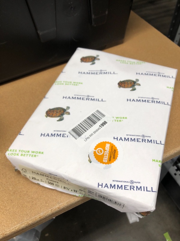 Photo 2 of Hammermill 168030 Recycled Colored Paper, 20Lb, 8-1/2 X 11, Cream, 500 Sheets/Ream
