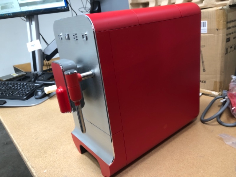 Photo 3 of ***PARTS ONLY/ AS-IS / NO RETURNS*** Smeg Fully Automatic Coffee Machine with Steam Red
***PARTS ONLY/ AS-IS / NO RETURNS***
