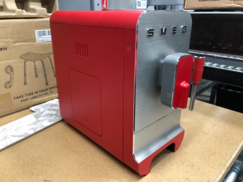 Photo 2 of ***PARTS ONLY/ AS-IS / NO RETURNS*** Smeg Fully Automatic Coffee Machine with Steam Red
***PARTS ONLY/ AS-IS / NO RETURNS***
