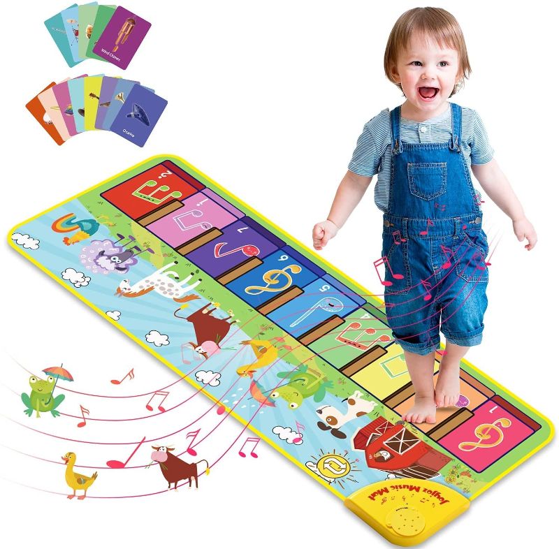 Photo 1 of DAMAGED: Joyjoz Baby Musical Mats with 25 Music Sounds, Musical Toys Child Floor Piano Keyboard Mat Carpet Animal Blanket Touch Playmat Early Education Toys for Baby Girls Boys Toddlers (1 to 5 Years Old)
