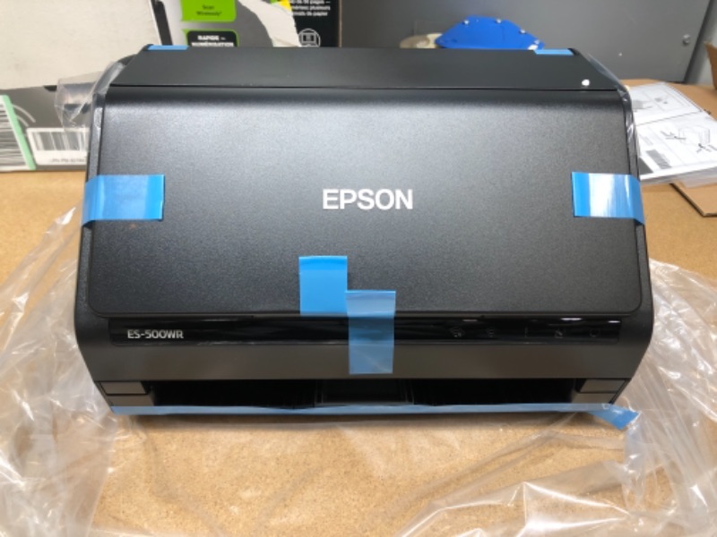 Photo 2 of Epson Workforce ES-500WR Wireless Color Receipt & Document Scanner for PC and Mac, Auto Document Feeder (ADF) , black
