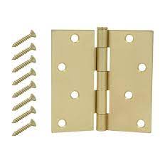 Photo 1 of 16 PACK: Everbilt
4 in. Satin Brass Square Corner Door Hinge