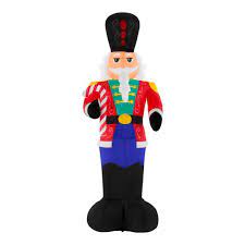 Photo 1 of 12 ft. Pre-Lit LED Giant-Sized Lightshow Airblown Nutcracker Christmas Inflatable
