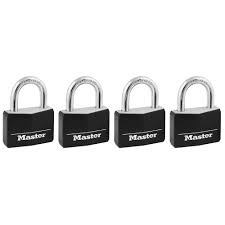 Photo 1 of 1-9/16 in. Vinyl Covered Solid Body Padlock (2 4-Packs)
