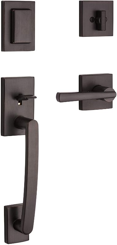 Photo 1 of Baldwin 91800-045 Spyglass Single Cylinder Front Door Handleset Featuring SmartKey Security in Venetian Bronze