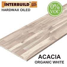 Photo 1 of Acacia 8 ft. L x 25 in. D x 1 in. T Butcher Block Countertop in Organic White Stain
