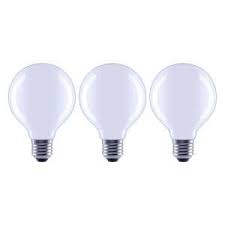 Photo 1 of 100-Watt Equivalent G25 Dimmable Globe Frosted Glass Filament LED Vintage Edison Light Bulb Daylight (4 3-Packs)
