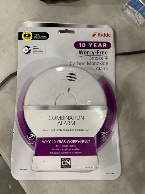 Photo 1 of 10-Year Worry Free Smoke & Carbon Monoxide Detector, Lithium Battery Powered with Photoelectric Sensor and Voice Alarm
