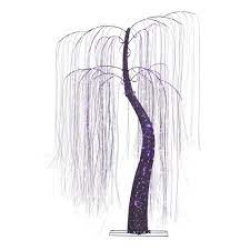 Photo 1 of 7 ft. LED 600-Light Purple Willow Tree
