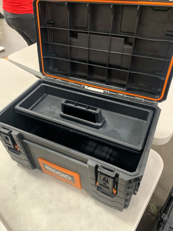 Photo 1 of 22 in. Pro Tool Box, Black
