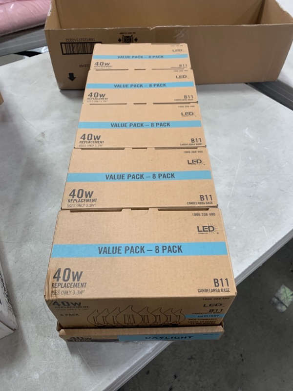 Photo 1 of 40-Watt Equivalent BA11 Non-Dimmable Clear Glass Filament Vintage Edison LED Light Bulb Daylight (5 8-Packs)
