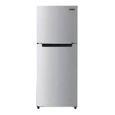 Photo 1 of 10.1 cu. ft. Top Freezer Refrigerator in Platinum Steel
