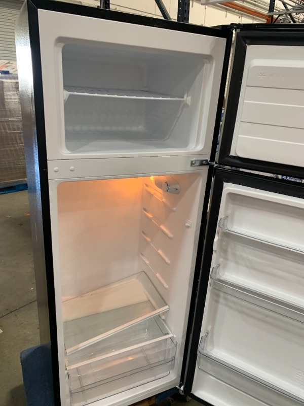 Photo 6 of 7.1 cu. ft. Top Freezer Refrigerator in Stainless Steel Look
