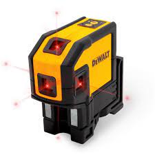 Photo 1 of 165 ft. Red Self-Leveling 5-Spot & Horizontal Line Laser Level with (3) AA Batteries & Case
