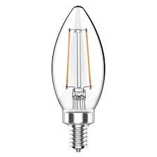 Photo 1 of 40-Watt Equivalent B11 Non-Dimmable Clear Glass Filament Vintage Edison LED Light Bulb Daylight (2 8-Packs)
