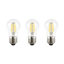 Photo 1 of 40-Watt Equivalent A15 Dimmable ENERGY STAR Clear Glass Decorative Filament Vintage LED Light Bulb Daylight (4 3-Pack)
