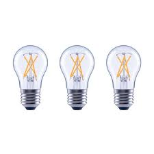 Photo 1 of 40-Watt Equivalent A15 Dimmable ENERGY STAR Clear Glass Filament Vintage Edison LED Light Bulb Bright White (4 3-Pack)
