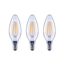 Photo 1 of 25-Watt Equivalent B11 Candle Dimmable ENERGY STAR Clear Glass Filament LED Vintage Edison Light Bulb Daylight (3-Pack)
