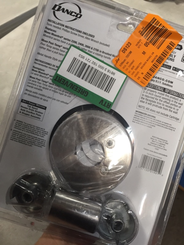 Photo 2 of 1-Handle Valve Trim Kit in Brushed Nickel for MOEN Tub/Shower Faucets (Valve Not Included)
PREVIOUSLY OPENED