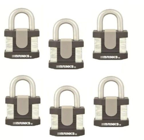 Photo 1 of 50 mm Laminated Steel Commercial Padlock (6-Pack)
MISSING TWO LOCKS AND KEYS, PLEASE SEE PHOTOS 
