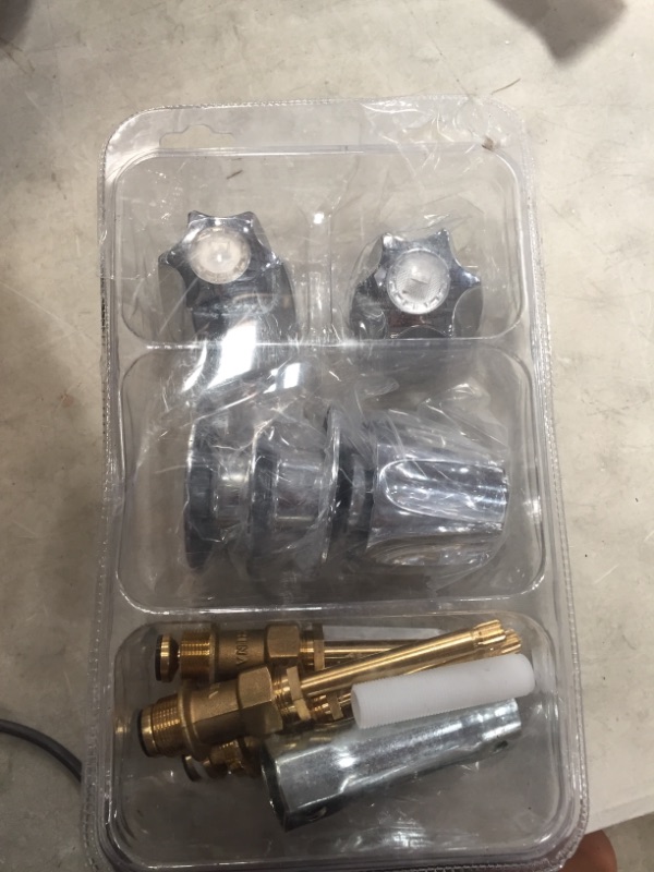 Photo 1 of 3-Handle Wall Mount Trim Kit for Price Pfister Verve Faucets in Chrome (Valve Not Included)
AS IS USED 