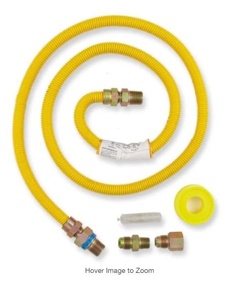 Photo 1 of 5 ft. Gas Dryer Connector Kit
AS IS USED, MISSING COMPONENTS, PARTS ONLY PLEASE SEE PHOTOS 