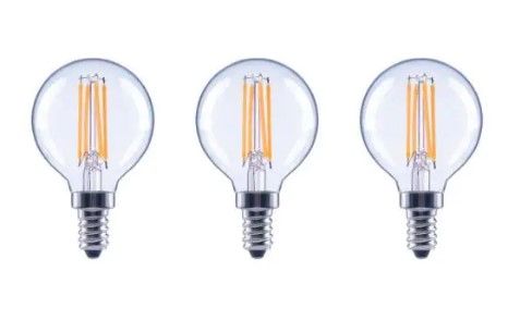 Photo 1 of 60-Watt Equivalent G16.5 Globe Dimmable ENERGY STAR Clear Glass Filament Vintage LED Light Bulb Soft White (3-Pack)
(2 BOXES, 6 LIGHT BULBS) 