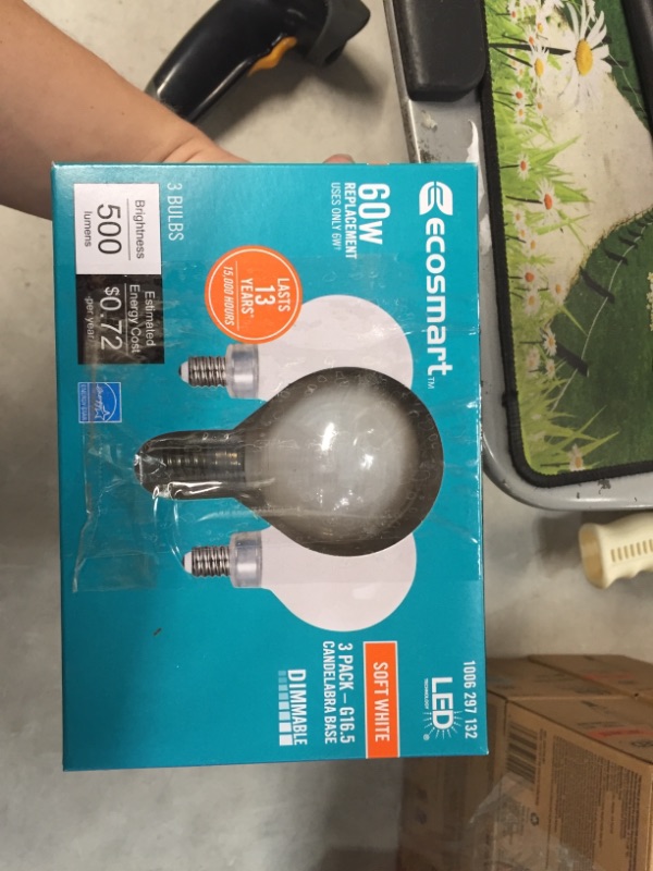 Photo 2 of 60-Watt Equivalent G16.5 Globe Dimmable Frosted Glass Filament Vintage LED Light Bulb Soft White (3-Pack)
(2 BOXES, 6 LIGHT BULBS) 