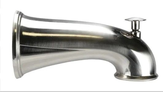 Photo 1 of 5-1/2 in. Decorative Tub Spout in Brushed Nickel
AS IS USED