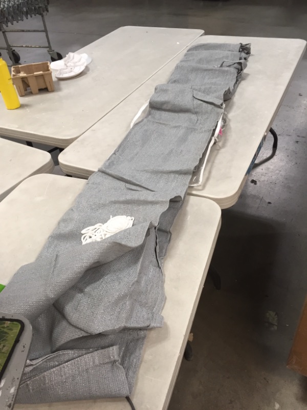 Photo 1 of 12 ft. x 12 ft. Stone Gray Square Shade Sail
AS IS USED 