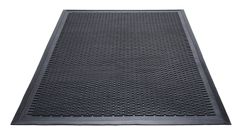 Photo 1 of 
Guardian 14040600 Clean Step Scraper Outdoor Floor Mat, Natural Rubber, 4'x 6', Black, Ideal for any outside entryway, Scrapes Shoes Clean of Dirt and Grime
