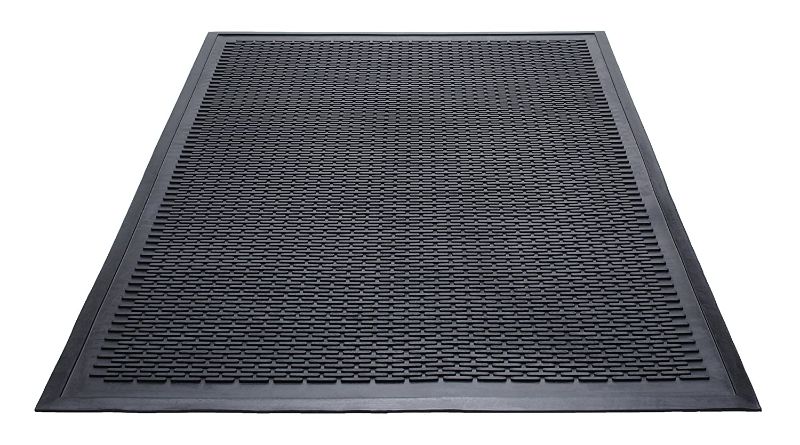 Photo 1 of 
Guardian 14040600 Clean Step Scraper Outdoor Floor Mat, Natural Rubber, 4'x 6', Black, Ideal for any outside entryway, Scrapes Shoes Clean of Dirt and Grime