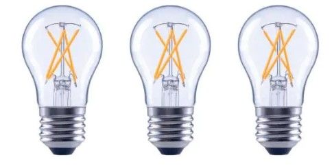 Photo 1 of 40-Watt Equivalent A15 Dimmable ENERGY STAR Clear Glass Filament Vintage Edison LED Light Bulb Bright White (3-Pack)
(2 BOXES, 6 LIGHT BULBS PLEASE SEE PHOTOS) 