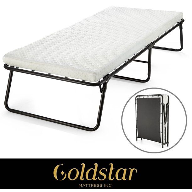 Photo 1 of Gold Star Mattress Comfort Steel Storage Folding Bed, Twin, Black
