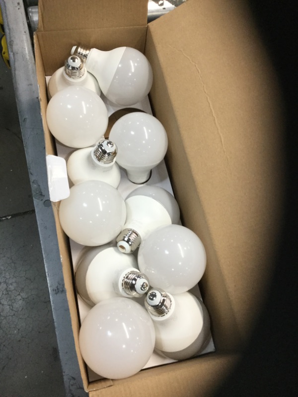 Photo 2 of SunLake 12 Pack G25 Vanity Globe Light Bulbs 5 Watt (40 Watt Equivalent) Dimmable, 3000K Warm White LED, Eye Friendly 450 LUMENS, E26 Base, Ideal for Bathroom Makeup Mirror droplight, Floor lamp
